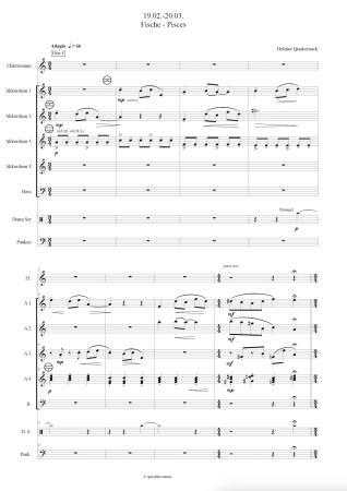 Preview: Horoskope, Helmut Quakernack, Akkordeon-Orchester, Akkordeon-Ensemble, Sternzeichen, 12 musikalische Miniaturen, mittelschwer-schwer, Akkordeon Noten, Probeseite