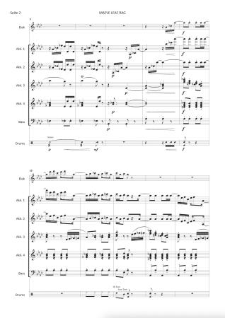 Preview: Maple Leaf Rag, Scott Joplin, Helmut Quakernack, Akkordeon-Orchester, Akkordeon-Ensemble, Ragtime, Klassiker, mittelschwer, Akkordeon Noten, Beispielseite