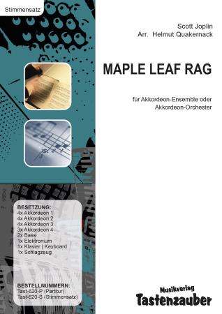Preview: Maple Leaf Rag, Scott Joplin Helmut Quakernack, Akkordeon-Orchester, Akkordeon-Ensemble, Ragtime, Klassiker, mittelschwer, Akkordeon Noten, Stimmensatzdeckblatt