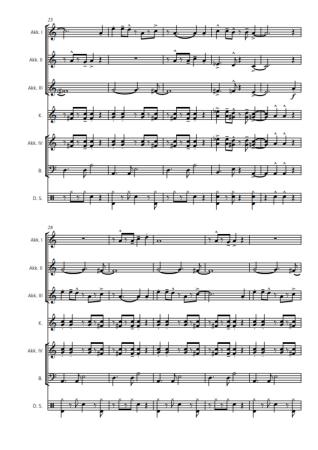 Preview: Latin-Connection, Thomas Ott, Akkordeon-Orchester, schwungvolle Samba, mittelschwer, Originalkomposition, Originalmusik, Akkordeon Noten, Blick in die Noten