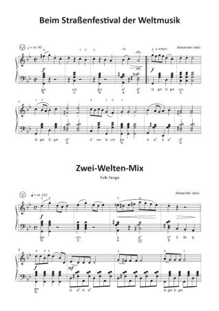 Preview: Einfach schöne Weltmusik, Alexander Jekic, Akkordeon-Solo, Standardbass MII, Spielheft, Soloband, Vorspiel, Konzert, Akkordeonunterricht, World Music, leicht, Anfänger, Wiedereinsteiger,inkl. Online-Audio, Akkordeon Noten, Notenbeispiel