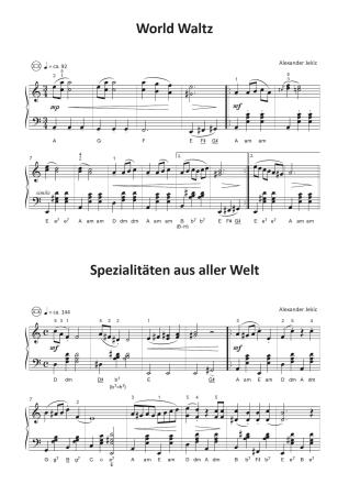 Preview: Einfach schöne Weltmusik, Alexander Jekic, Akkordeon-Solo, Standardbass MII, Spielheft, Soloband, Vorspiel, Konzert, Akkordeonunterricht, World Music, leicht, Anfänger, Wiedereinsteiger,inkl. Online-Audio, Akkordeon Noten, Blick in die Noten