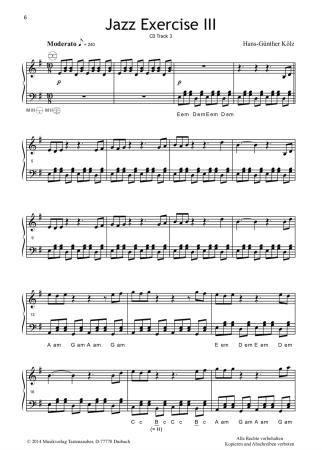 Preview: Jazzy Tunes 2, Hans-Günther Kölz, Akkordeon Solo, Standardbass MII, Jazz, Originalkomposition, mittelschwer-schwer, Akkordeon Noten