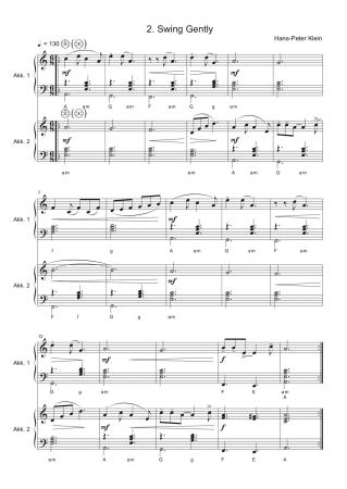 Preview: Forever Together, Hans-Peter Klein, Suite in 4 Sätzen, Akkordeon-Duo, Standardbass MII, leicht-mittelschwer, Mittelstufe, moderne Tonsprache, Akkordeon Noten