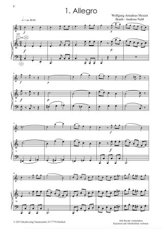 Preview: Divertimento 1, Wolfgang Amadeus Mozart, Andreas Nebl, Suite in 5 Sätzen Melodieinstrument in C oder Bb und Akkordeon Melodiebass MIII, mittelschwer, Wertungsstück, Wettbewerb, Wettbewerbsliteratur Nebl & Nebl, Akkordeon Plus, Kammermusik, Akkordeon Noten
