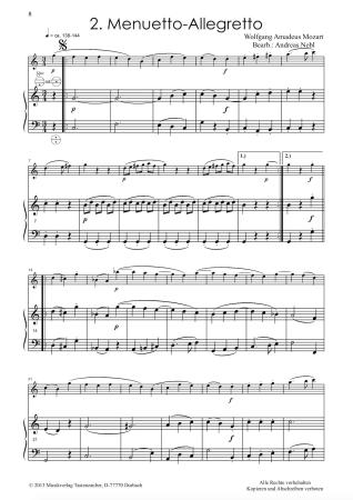 Preview: Divertimento 1, Wolfgang Amadeus Mozart, Andreas Nebl, Suite in 5 Sätzen Melodieinstrument in C oder Bb und Akkordeon Melodiebass MIII, mittelschwer, Wertungsstück, Wettbewerb, Wettbewerbsliteratur Nebl & Nebl, Akkordeon Plus, Kammermusik, Akkordeon Noten