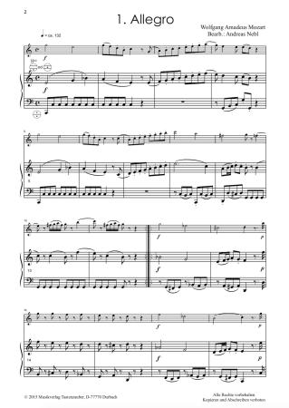 Preview: Divertimento 2, Wolfgang Amadeus Mozart, Andreas Nebl, Suite in 5 Sätzen Melodieinstrument in C oder Bb und Akkordeon Melodiebass MIII, mittelschwer, Wertungsstück, Wettbewerb, Wettbewerbsliteratur Nebl & Nebl, Akkordeon Plus, Kammermusik, Akkordeon Noten