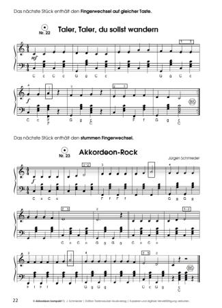 Preview: Akkordeon kompakt Band 1, Jürgen Schmieder, Akkordeonschule mit Online-Audio, Schulwerk, Lehrwerk, Schmiederschule, Akkordeon-Solo, Akkordeon Noten, Anfänger, Unterricht, Akkordeonunterricht, Beispielseite