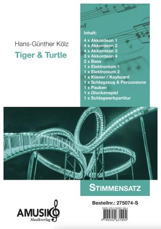 Preview: Tiger & Turtle, Hans-Günther Kölz, Akkordeon-Orchester, Filmmusik, Originalkomposition, Originalmusik, Landmarke, Kunstwerk, begehbare Achterbahn, Halde, Ruhrgebiet, schwer, Akkordeon Noten, Stimmensatzdeckblatt