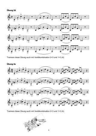 Preview: Übungsheft D2 für Trompete/Tenorhorn, Bernd Nawrat, Blechblasinstrumente, Flügelhorn, Prüfungsvorbereitung, D-Lehrgang, Einzelunterricht, Gruppenunterricht, Spielstücke, Vortragsstücke, leicht, Musiktheorie, praxisorientiert, Trompeten Noten, Tenorhorn No