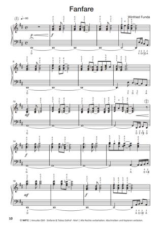 Preview: Bass... Bässer... Am Besten! 2, Winfried Funda, Akkordeon-Solo, ​Standardbass MII, Einzeltonspiel, Spielheft, Soloband, leicht-mittelschwer, Akkordeon Noten, Blick in die Noten