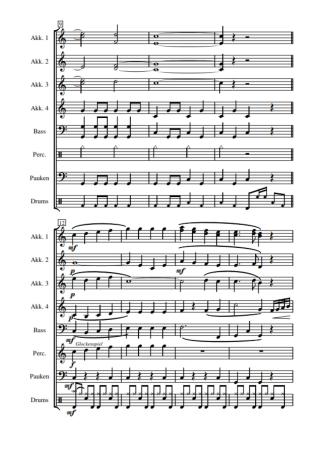 Preview: Rondo par Mesano, Winfried Funda, Akkordeon-Orchester, Originalkomposition, Originalmusik, Wertungsstück, Wettbewerbsstück, Wettbewerbsliteratur, leicht, Elementarstufe, Akkordeon Noten, Beispielseite