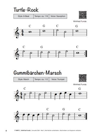 Preview: Step by Step, Winfried Funda, Altblockflöte, Spielheft, Soloband, Anfänger, Einsteiger, Flöte spielen lernen, 28 leichte Spielstücke, mit Online-Audio, sehr leicht-leicht, Originalkompositionen, Originalmusik, Noten für Flöte, Blick in die Noten