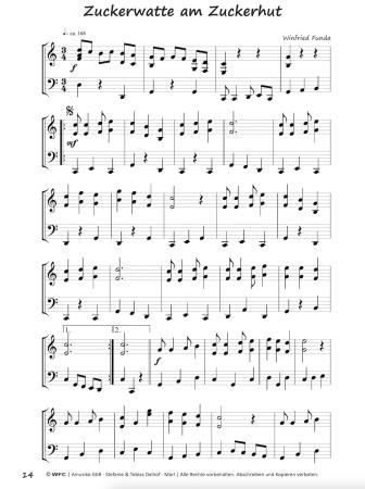 Preview: Süße Sachen für Naschkatzen, Winfried Funda, Klavier-Solo, Piano-Solo, Spielheft, Soloband, 13 kalorienfreie Klavierstücke, sehr leicht-leicht, Klavier Noten, Originalkompositionen, Originalmusik, Klavier spielen lernen, Notenbeispiel