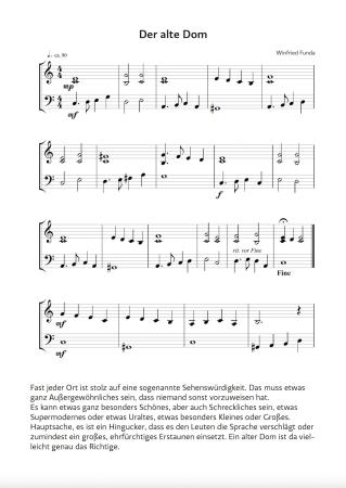 Preview: Daheim und unterwegs, Winfried Funda, Klavier-Solo, Piano-Solo, Spielheft, Soloband, musikalische Streifzüge, 6 Klavierstücke, leicht, Klavier Noten, Originalkompositionen, Originalmusik, Klavier spielen lernen, Notenbeispiel