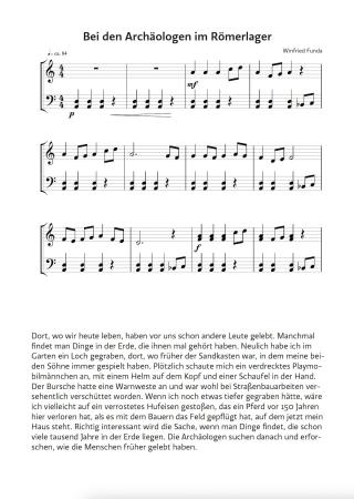 Preview: Daheim und unterwegs, Winfried Funda, Klavier-Solo, Piano-Solo, Spielheft, Soloband, musikalische Streifzüge, 6 Klavierstücke, leicht, Klavier Noten, Originalkompositionen, Originalmusik, Klavier spielen lernen, Beispielseite