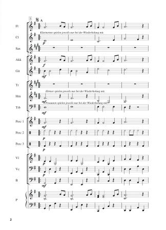 Preview: Traumbilder, Winfried Funda, Kunterbuntes Orchester, Originalkomposition, inkl. Online-Audio, leicht, Noten für Schulorchester, Notenbeispiel