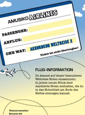 Preview: Akkordeon Weltreise 2, Tobias Dalhof, Spielheft, Akkordeonnoten für Akkordeon-Solo, Akkordeon lernen, Akkordeon spielen, leicht