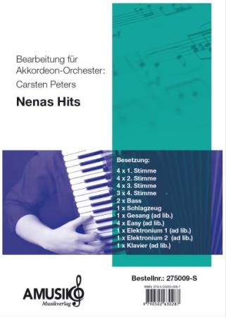 Preview: Nenas Hits, Nena, Carsten Peters, Medley für Akkordeonorchester, Potpourri, mittelschwer, Akkordeon Noten, Rock und Pop, Uwe Fahrenkrog-Petersen, Rolf Brendel, Carlo Karges