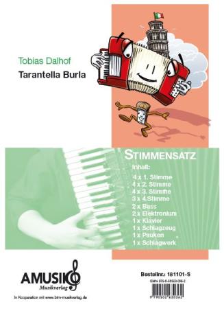 Preview: Tarantella Burla, Akkordeonorchester, Tobias Dalhof, Musical, Cris Kramer, Originalkomposition, Originalmusik, mittelschwer, Italien, Tanz, Akkordeon Noten