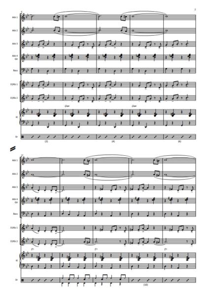 Orient-Express, Gerhard Mohr, Erich Plessow, Alexander Balz, Akkordeonorchester, Foxtrott, Bigband-Stil, mittelschwer, Akkordeon Noten, Notenbeispiel