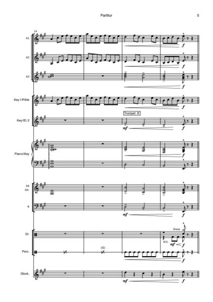 Celtic Fire, Hans-Günther Kölz, Akkordeon-Orchester, Irish Folk, mittelschwer-schwer, Originalkomposition, Originalmusik, Irland, Akkordeon Noten, Blick in die Noten