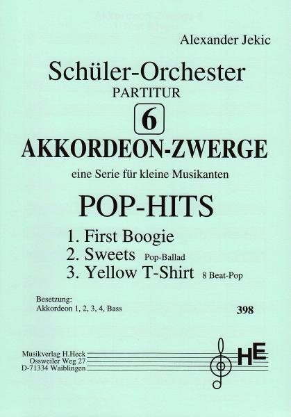 Akkordeon-Zwerge 6, Alexander Jekic, Akkordeonorchester, Schülerorchester, Pop-Collection, leicht+, Anfänger, erste Schritte, Originalkomposition, Originalmusik, Akkordeon Noten