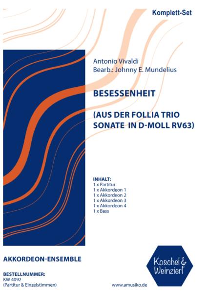 Besessenheit, Antonio Vivaldi, Johnny E. Mundelius, Akkordeon-Ensemble, Akkordeon-Quintett, mittelschwer bis schwer, Akkordeon Noten, Set-Deckblatt