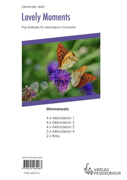 Lovely Moments, Alexander Jekic, Akkordeon-Orchester, Jugend-Orchester, Pop-Ballade, leicht, Originalkomposition, Originalmusik, Akkordeon Noten, Stimmensatzdeckblatt