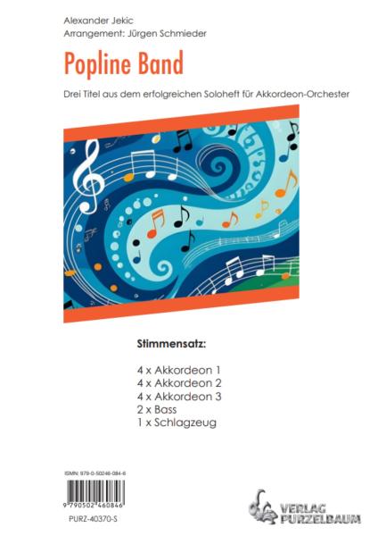 Popline Band, Alexander Jekic, Jürgen Schmieder, Akkordeon-Orchester, Kinder-Orchester, Schüler-Orchester, sehr leicht-leicht, Akkordeon Noten, Stimmensatzdeckblatt