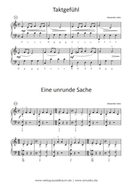 Akkordeon Rhythmix 1, Alexander Jekic, Akkordeon-Solo, Standardbass MII, Spielheft, Begleitheft, Soloband, sehr leicht, Anfänger, Unterricht, Konzerte, Vorspiele, Wettbewerbe, Wertungsspiele, Akkordeon Noten, Beispielseite