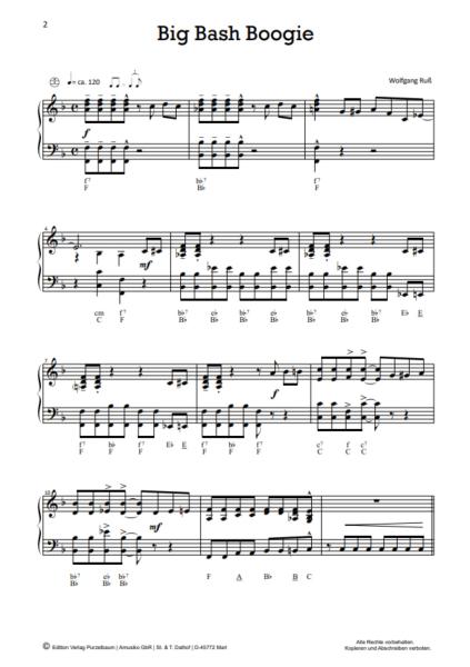 Boogies on Fire, Wolfgang Ruß, Marko Kassl, Alexander Jekic, Sebastina Hummel, Michael Rettig, Matthias Matzke, Akkordeon-Solo, Standardbass MII, Spielheft, Soloband, Boogie Woogie, Bravourstücke, anspruchsvoll, Unabhängigkeit beider Hände, mittelschwer-s