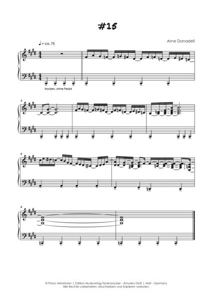 Piano Miniaturen, Arne Donadell, Spielheft für Klavier-Solo, 30 Miniaturen, mittelschwer, unterschiedliche Stimmungen, Klaviernoten