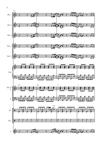 Take Me Home, Country Roads, John Denver, Bill Danoff, Taffy Nivert, Jonathan Kruspel, , Akkordeon-Orchester, Tophit, Megahit, Countrysong, Partysong, leicht-mittelschwer, inkl. Easy-Stimme, Akkordeon Noten, Unterhaltungsmusik, Partymusik, Beispielseite