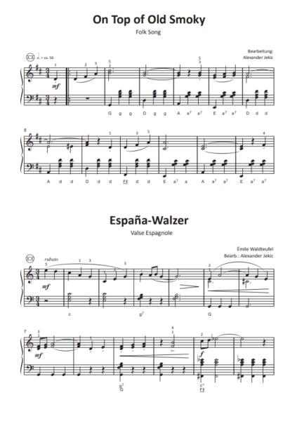 Einfach schöne Walzer, Alexander Jekic, Akkordeon-Solo, Standardbass MII, Spielheft, Soloband, Vorspiel, Konzert, Akkordeonunterricht, Musette, English Waltz, Folk, leicht, Anfänger, Wiedereinsteiger, inkl. Online-Audio, Akkordeon Noten, Probeseite