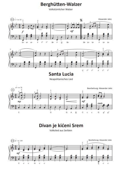 Einfach schöne Walzer, Alexander Jekic, Akkordeon-Solo, Standardbass MII, Spielheft, Soloband, Vorspiel, Konzert, Akkordeonunterricht, Musette, English Waltz, Folk, leicht, Anfänger, Wiedereinsteiger, inkl. Online-Audio, Akkordeon Noten, Notenbeispiel