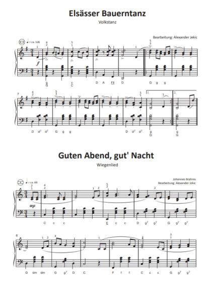Einfach schöne Walzer, Alexander Jekic, Akkordeon-Solo, Standardbass MII, Spielheft, Soloband, Vorspiel, Konzert, Akkordeonunterricht, Musette, English Waltz, Folk, leicht, Anfänger, Wiedereinsteiger, inkl. Online-Audio, Akkordeon Noten, Blick ins Heft
