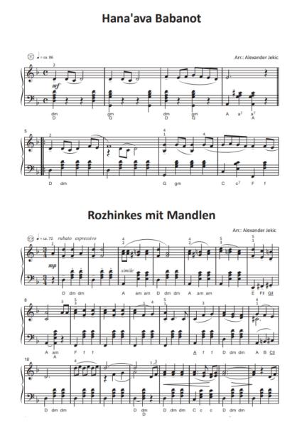 Einfach schöne Klezmer-Melodien, Alexander Jekic, Akkordeon-Solo, Standardbass MII, Spielheft, Soloband, Vorspiel, Konzert, Akkordeonunterricht, leicht, Anfänger, Wiedereinsteiger, inkl. Online-Audio, Akkordeon Noten, Beispielseite