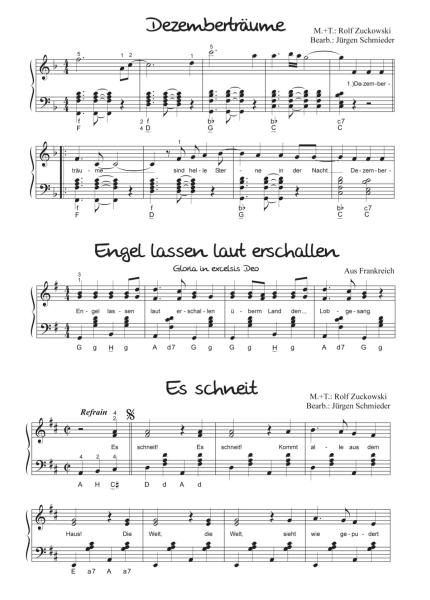 Weihnachtszauber, 32 Winter- Advents- und Weihnachtslieder, Jürgen Schmieder, Spielheft für Akkordeon Solo, Standardbass MII, sehr leicht-mittel, Rolf Zuckowski, Akkordeon Noten
