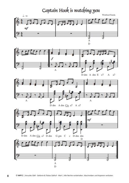 Zehn Miniaturen, Winfried Funda, Akkordeon-Solo, Standardbass MII, Melodiebass MIII, Spielheft, Solo-Band, leicht-mittelschwer, Akkordeon Noten, Probeseite