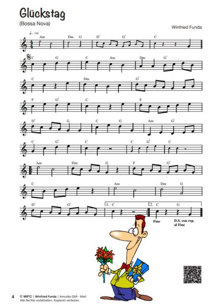 Musaik 2, Winfried Funda, Instrumente in C-Stimmung, Querflöte, Oboe, Geige, Spielheft, Soloband, mit Online-Audio, leicht-mittelschwer, Originalkompositionen, Originalmusik, Noten für C-Instrumente, Probeseite
