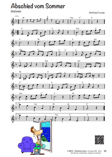 Musaik 2, Winfried Funda, Sopranblockflöte, Spielheft, Soloband, mit Online-Audio, leicht-mittelschwer, Originalkompositionen, Originalmusik, Noten für Flöte, Notenbeispiel